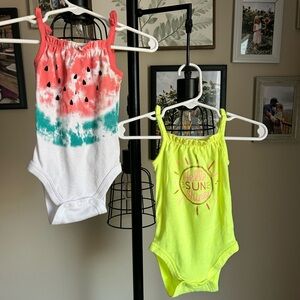Jumping Beans Spaghetti Strap Summer Onesies 6 Months